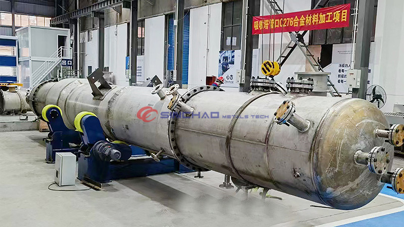 Please describe the structural composition of the falling film evaporator in detail