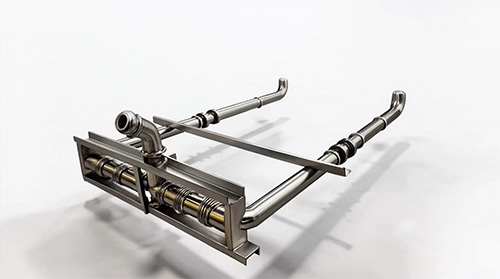 GH625 aircraft engine pipeline integration system